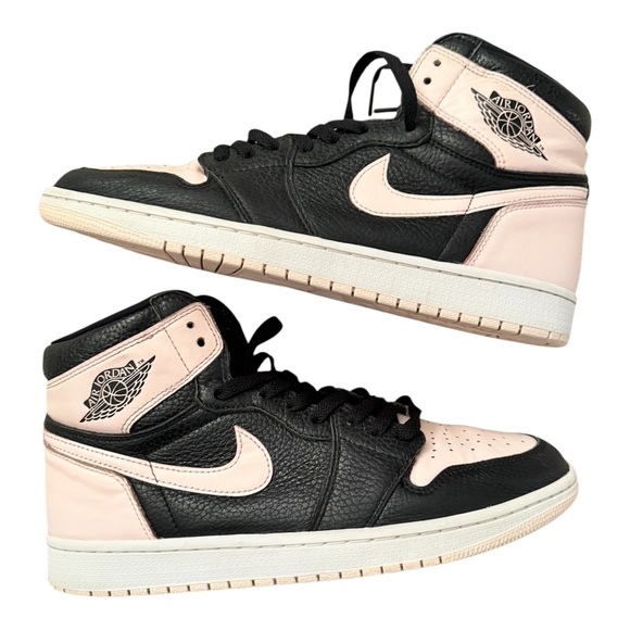 NIKE AIR JORDAN 1 Retro High OG Men’s Crimson Tint Pink & Black Sneakers SIZE 11